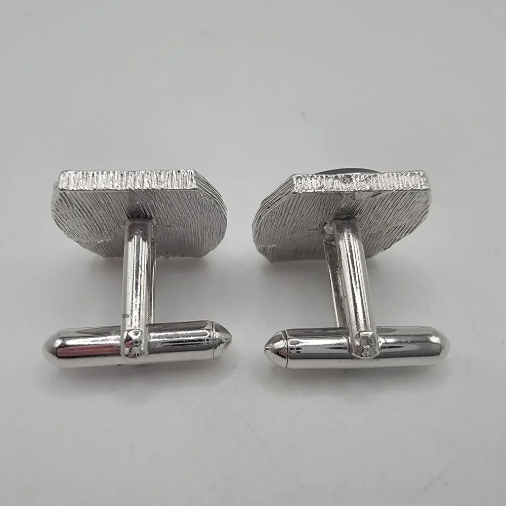 Vintage‎ Cuff Links Cufflinks Two Pair Black / Silver and Gold Tone Classic Look